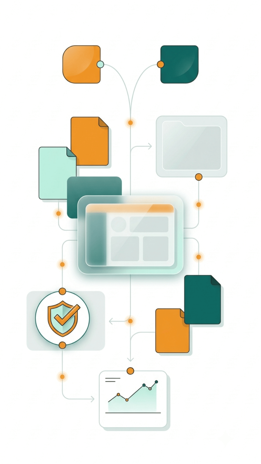 Abstract illustration of two systems exchanging validated EDI data in real time